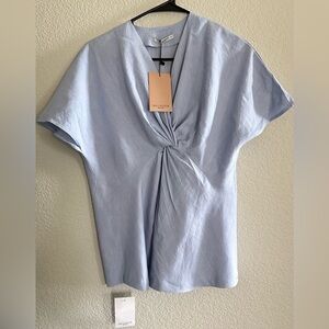 MM Lafleur Paddi Top Soft Blue Twist Blouse